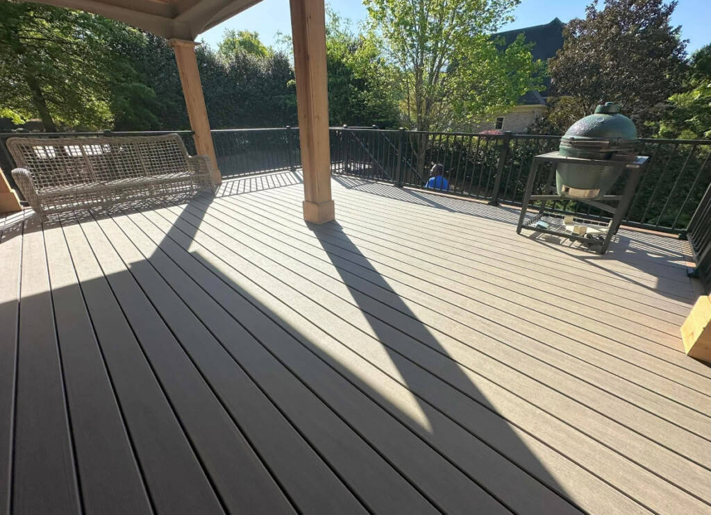Wood deck built by Peachtree Corners Services